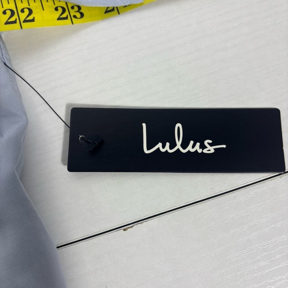 NWT Lulu's Light Blue Mini Dress with Flutter Sleeves Size XL F0105 - Picture 5 of 7